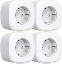 Умные розетки, 4 шт., Wi-Fi, совместимые с Alexa и Google