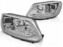 LAMPY VW TOURAN II 10-15 CHROME TUBE DRL DTS LED