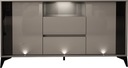EVEL 03 комод серый глянцевый + LED MEG
