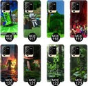 ETUI DO VIVO S15 5G CASE DLA NASTOLATKÓW MINECRAFT ZIELONY ŁAŃCUSZEK WZORY Materiał tworzywo sztuczne