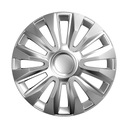 4x Kołpaki uniwersalne Avalon Carbon Silver srebrne 15 cali samochodowe