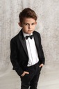 Čierny smoking oblek pre chlapca na svadbu 104 Prevažujúcy materiál viskóza