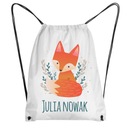 WOREK PLECAK do przedszkola szkoły LIS LISEK + IMIĘ wzory