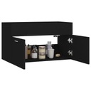 vidaXL Skrinka pod umývadlo, čierna, 80x38,5x46 cm, drevotrieska Hĺbka nábytku 38.5 cm
