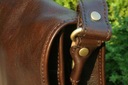 Pánska kožená taška cez rameno veľká hnedá talianska A4 vintage poštárka Dominujúci vzor bez vzoru