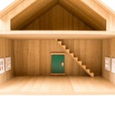 Drewniana stodoła Kids Globe Stajnia-Dom wiejski 77x57x32 cm 1:32 Skala 1:32