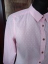 Różowa koszula Wzór dominujący groszki