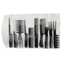 ZESTAW GRZEBIENI FRYZJERSKICH W ETUI 10 X GRZEBIEŃ