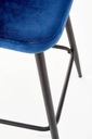 Табурет, барный стул H96 темно-синий, черный