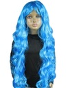 СИНИЙ ПАРИК, ОЧЕНЬ ДЛИННЫЕ ВОЛОСЫ, ДЛИННЫЕ. 90 СМ