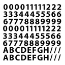 Цифры Набор самоклеящихся наклеек, высота 3см.