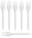 Вилки пластиковые ПРЕМИУМ белые 100 шт.