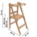 Кухонний помічник Kid's Wood регульований розкладний - Дерево
