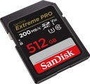 SANDISK VÝKONNÁ PAMÄŤOVÁ KARTA SDXC KAPACITA 512GB 200 MB/S RÝCHLY PRENOS Rýchlostná trieda U3