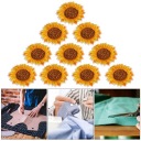 20 ШТУК SEW АБО IRON SUNFLOWER HAFTOWANA ANTSIUVAS DIY APLIKACJA  фото 5