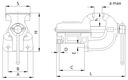 Цельные мастерские слесарные тиски с направляющей 1240-150 мм ЗУБР