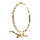 Винтажное ручное зеркало для макияжа из нержавеющей стали.