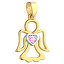 ЗОЛОТОЙ КУЛОН 585 СЕРДЦЕ АНГЕЛА