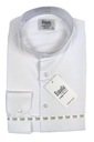 Элегантная рубашка с приталенным воротником стойкой, белая ESP013 - L