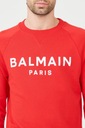 BALMAIN Červená mikina Printed Sweatshirt S Značka Balmain