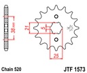 Predný zubáč JT JTF1573.14 14z veľkosť 520 Výrobca JT Sprockets