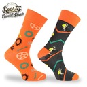 Farebné asymetrické ponožky – Bicykel Veľkosť 43-46