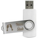 Pendrive Pamięć USB 4 GB z grawerem ślubnym Materiał metal tworzywo sztuczne