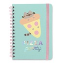 Блокнот А5 Pusheen Kitten Pizza бирюзовый в горошек подарок на День матери