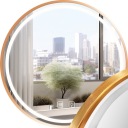 Светодиодное подвесное зеркало ROSE GOLD ROSE GOLD CIRCLE FRAME 80 см