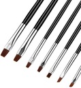 Набор кистей BLACK GEL, гибридный гель, 7 шт, кисти для декора.