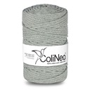 Плетеная нить для макраме ColiNea 100% хлопок, 5мм 100м, серебряная нить