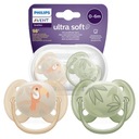 PHILIPS AVENT ULTRA SOFT SMOCZEK USPOKAJAJĄCY 0-6M SILIKONOWY 2SZT + ETUI
