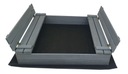 Ourbaby uzatvárateľné pieskovisko s lavičkami 120x120 cm - šedé EAN (GTIN) 08596570000189