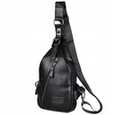 МАЛЕНЬКИЙ МУЖСКИЙ РЮКЗАК 2в1, СУМКА НА ПЛЕЧЕ, ЧЕРНАЯ КОЖА