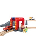 Tooky Toy Drewniana Kolejka Staż Pożarna Ambulans 70 el. Wiek dziecka 3 lata +