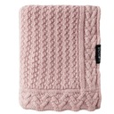 LULLALOVE Kocyk merino Ciasteczko Pudrowy 90x100