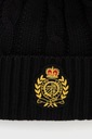 Lauren Ralph Lauren czapka z domieszką wełny kolor czarny z grubej dzianiny Rozmiar uniwersalny