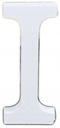 Litera Literka Drewniana I Biała, Napis 3D, 16cm