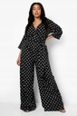 POLKA DOT PLUS SIZE XXL LC94114 *BOOHOO KOMBINEZON W GROSZKI Marka Boohoo