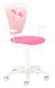 MINISTYLE БЕЛЫЙ СТУЛ, WHITE FAIRY PASTEL PINK