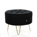 Велюровый пуф, золотой, черный, бархатная подставка для ног, 43 см