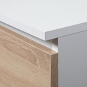 Nočný stolík CL3 biely-sonoma stolík 60 3 zásuvky AKD Výška nábytku 57 cm