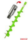 Świder Wiertło do Gleby 100 mm z Adapterem m14