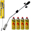 ТЕПЛОВАЯ ГОРЕЛКА ТЕПЛОВАЯ ГОРЕЛКА ГРИЛЬ ДЛЯ ГАЗОВЫХ КАРТРИДЖЕЙ + 4 КАРТРИДЖА