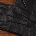 Pánske kožené rukavice fleece klasické päťprstové teplé BELTIMORE Kolekcia LEATHER-MENS-GLOVES