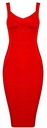 MD červené bandážové šaty S/36 Veľkosť S