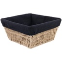 ПЛЕТЕНАЯ КОРЗИНА БОХО КОРЗИНА 20х20 см ЧЕРНЫЙ ЦЕНТР