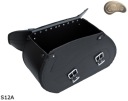 LEATHER BAGS S12A SMOOTH MOTORCYCLE SIDE COFFEE BOXES CHOPPER HARLEY SAKO  photo 11