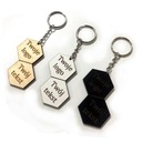 Деревянная рекламная компания для ключей, ваш логотип Hex