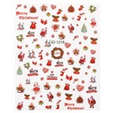 NAKLEJKI NA PAZNOKCIE SAMOPRZYLEPNE ŚWIĄTECZNE ŚNIEŻYNKI CHOINKA MIKOŁAJ